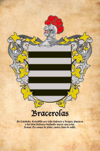 Escudo heráldico del apellido BRACEROLAS