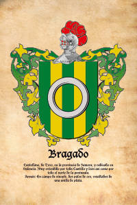Escudo heráldico del apellido BRAGADO