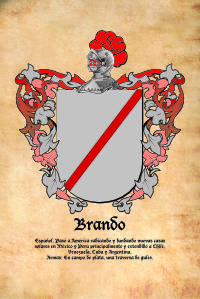 Escudo heráldico del apellido BRANDO