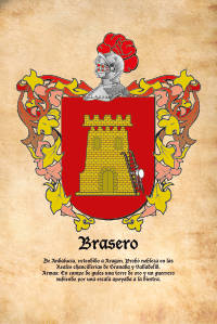 Escudo heráldico del apellido BRASERO