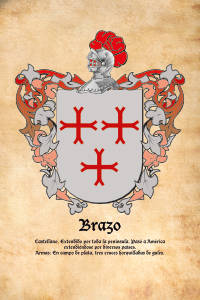 Escudo heráldico del apellido BRAZO