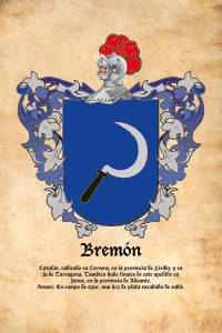 Escudo heráldico del apellido BREMON