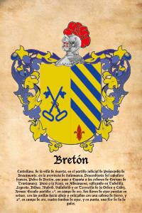 Escudo heráldico del apellido BRETON