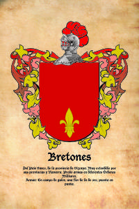 Escudo heráldico del apellido BRETONES