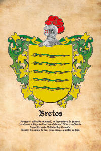 Escudo heráldico del apellido BRETOS