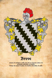 Escudo heráldico del apellido BREVE