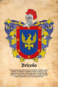 Escudo heráldico del apellido BRICEÑO