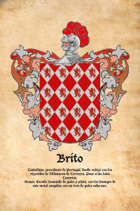 Escudo heráldico del apellido BRITO