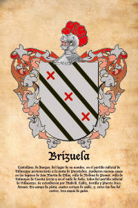 Escudo heráldico del apellido BRIZUELA