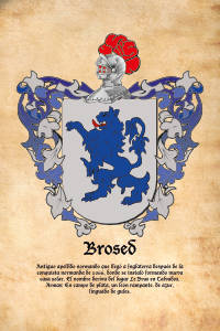Escudo heráldico del apellido BROSED