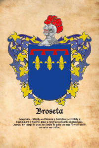 Escudo heráldico del apellido BROSETA