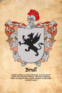 Escudo heráldico del apellido BRULL