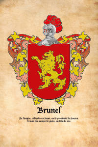 Escudo heráldico del apellido BRUNEL