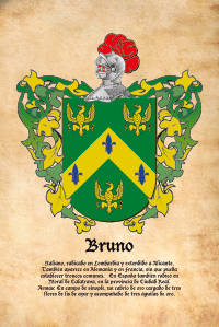 Escudo heráldico del apellido BRUNO