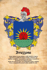 Escudo heráldico del apellido Bruzzone