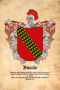 Escudo heráldico del apellido BUCCIO