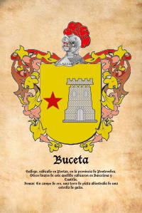 Escudo heráldico del apellido BUCETA