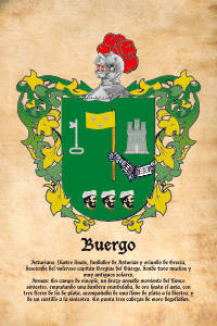 Escudo heráldico del apellido BUERGO
