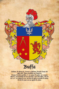 Escudo heráldico del apellido BUFFA