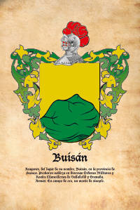 Escudo heráldico del apellido BUISAN