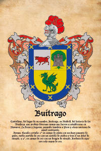 Escudo heráldico del apellido BUITRAGO