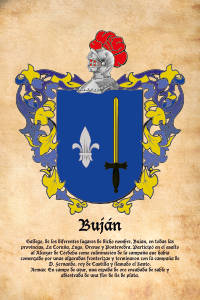 Escudo heráldico del apellido BUJAN