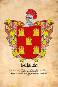 Escudo heráldico del apellido BUJANDA
