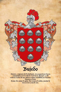 Escudo heráldico del apellido BUJEDO