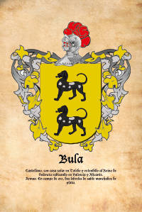 Escudo heráldico del apellido Bula