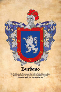 Escudo heráldico del apellido BURBANO