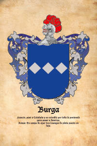 Escudo heráldico del apellido BURGA