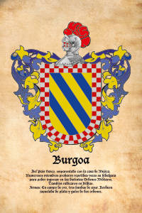 Escudo heráldico del apellido BURGOA