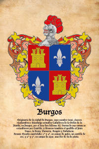 Escudo heráldico del apellido BURGOS