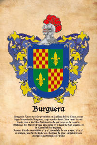 Escudo heráldico del apellido Burguera