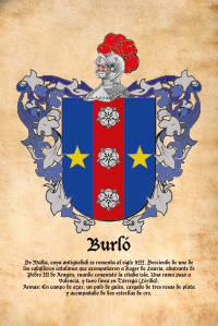Escudo heráldico del apellido BURLO