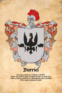 Escudo heráldico del apellido BURRIEL