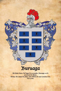 Escudo heráldico del apellido BURUAGA