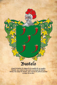 Escudo heráldico del apellido Bustelo