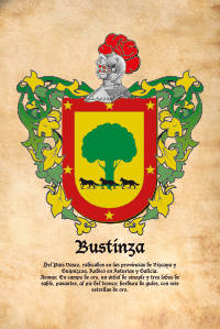 Escudo heráldico del apellido BUSTINZA