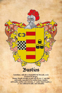 Escudo heráldico del apellido BUSTIOS