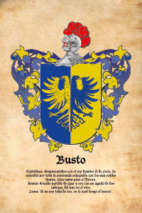 Escudo heráldico del apellido BUSTO
