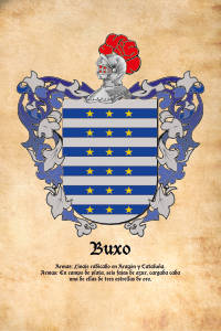 Escudo heráldico del apellido Buxo