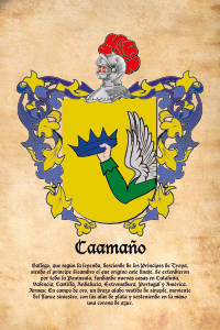 Escudo heráldico del apellido CAAMAÑO