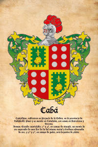 Escudo heráldico del apellido CABA