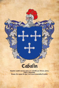Escudo heráldico del apellido CABALIN