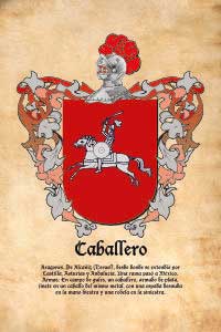 Escudo heráldico del apellido CABALLERO