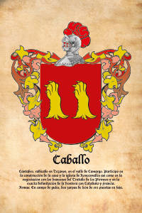 Escudo heráldico del apellido CABALLO