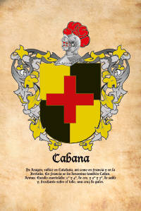 Escudo heráldico del apellido CABANA