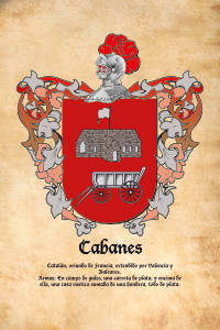 Escudo heráldico del apellido CABANES