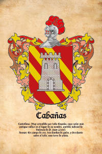 Escudo heráldico del apellido CABAÑAS